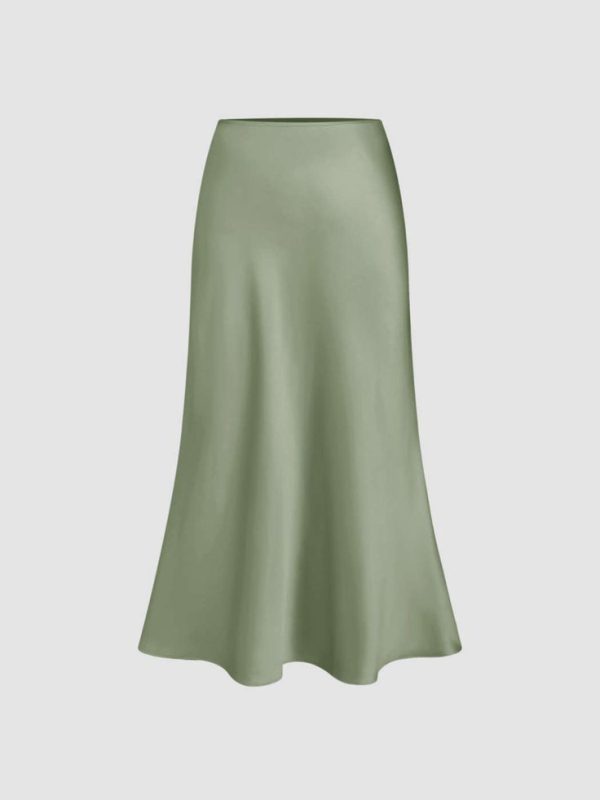 Olive satan skirt