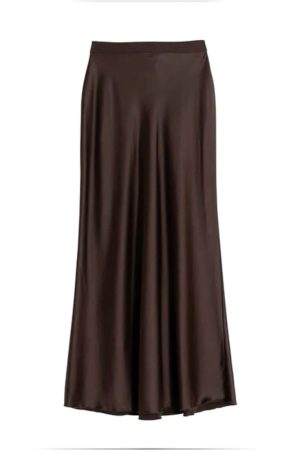 Brown satan skirt