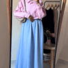 1 Sara Scuba Skirt – Baby Blue