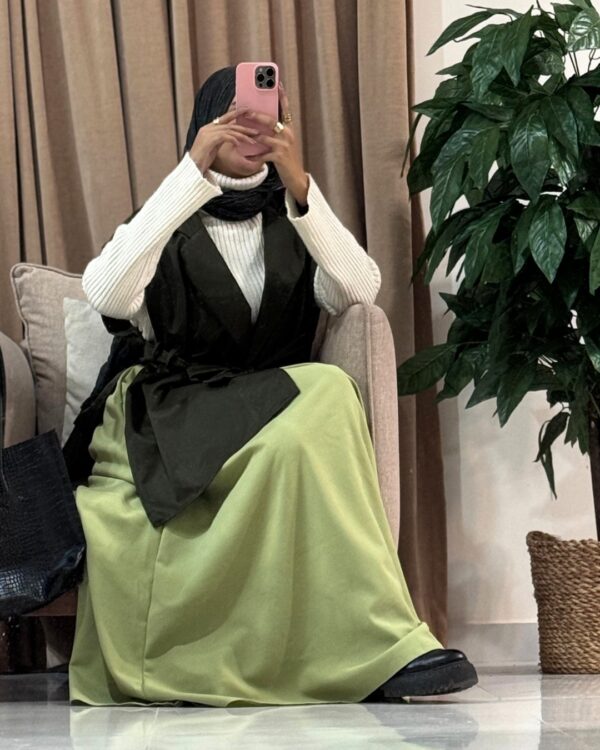 Farida Trench Vest (Curvy) – Dark Olive