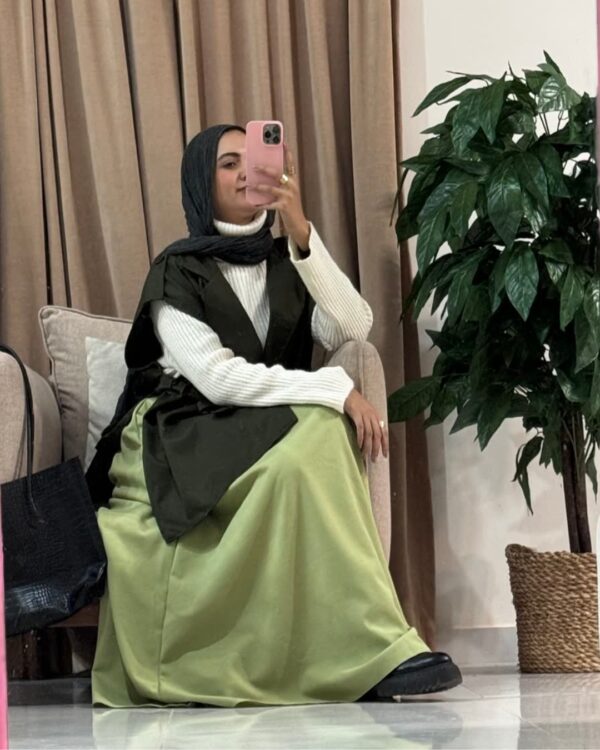 Sara Scuba Skirt (Curvy) – Green