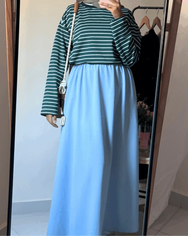 2 Sutur Striped Shirt – Green & White