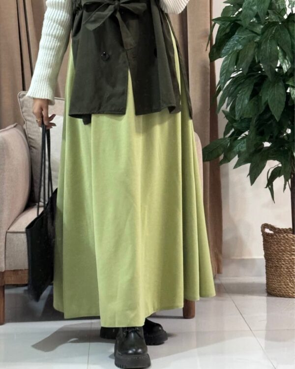 Sara Scuba Skirt (Curvy) – Green