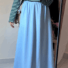 3 Baby blue scuba skirt