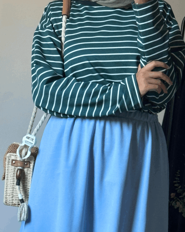 Sara Scuba Skirt (Curvy) – Baby Blue