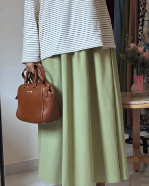 Green sara scuba skirt