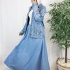 Sara Scuba Skirt – Baby Blue