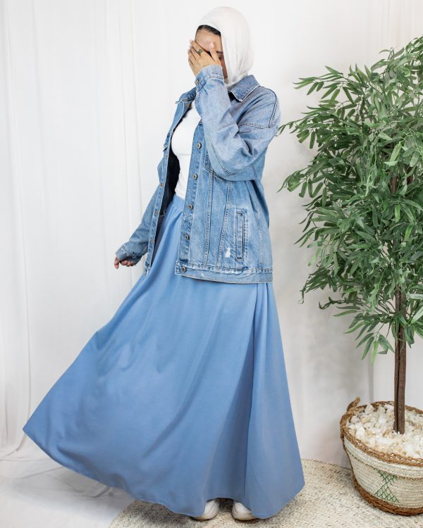 Baby blue rosaline 3 Sara Scuba Skirt – Baby Blue