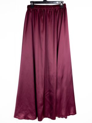 Nilly Burgundy Satin Skirt