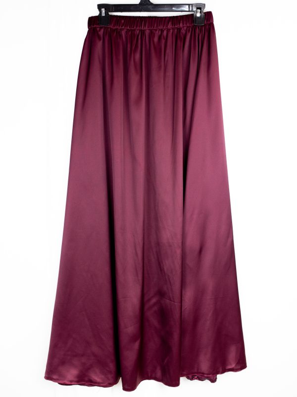 Nilly Burgundy Satin Skirt