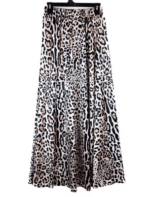 Nilly Satin Skirt – Brown Tiger Print