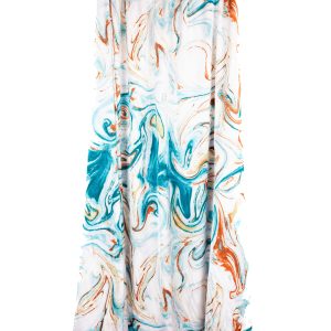 Nilly Sea Pattern Satin Skirt