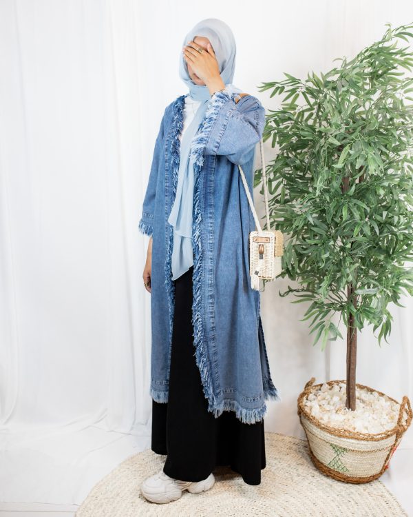 Reem Denim 1 Reem Denim Kimono - Blue