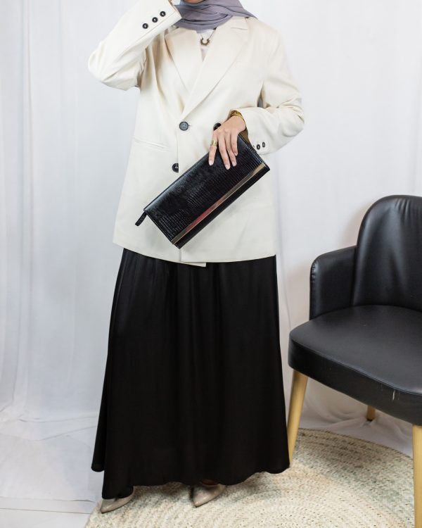 Satin Black2 Nilly Satin Skirt – Black
