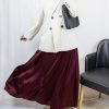 Nilly Satin Skirt – Burgundy