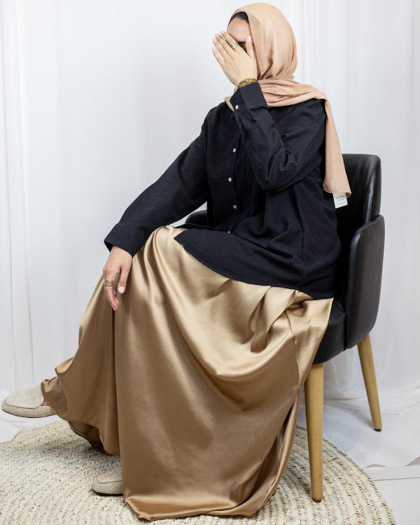 Satin Golden 5 Nilly Satin Skirt – Golden