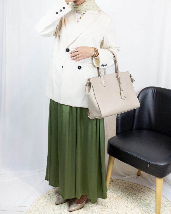 Satin Olive 1 Nilly Satin Skirt – Olive