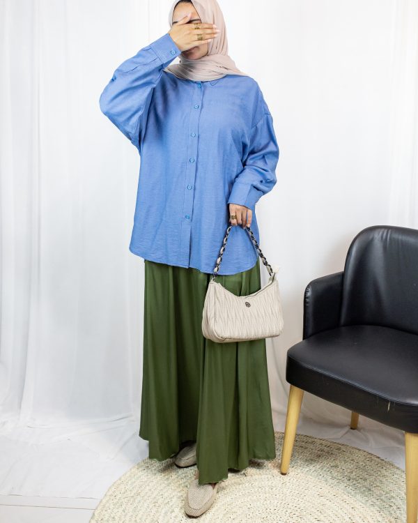 Satin Olive 3 Nilly Satin Skirt – Olive