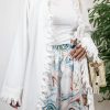 Nilly Satin Skirt – Sea Print