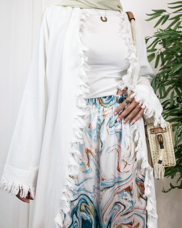 Satin sea 4 Nilly Satin Skirt – Sea Print