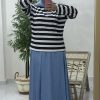 Sutur Striped Shirt – Navy & White