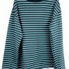 Sutur Striped Shirt – Green & White (Green Collar)