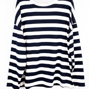Sutur Striped Shirt – Navy & White