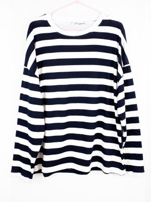 Sutur Striped Shirt – Navy & White