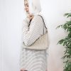 Sutur Striped Shirt – Beige & White