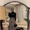 Nilly Satin Skirt – Brown Tiger Print