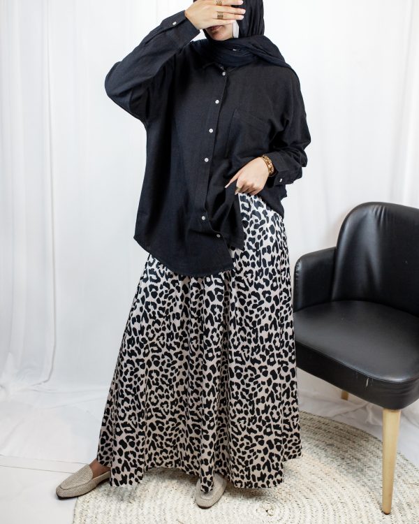 Tiger black 5 Nilly Satin Skirt – Animal Print