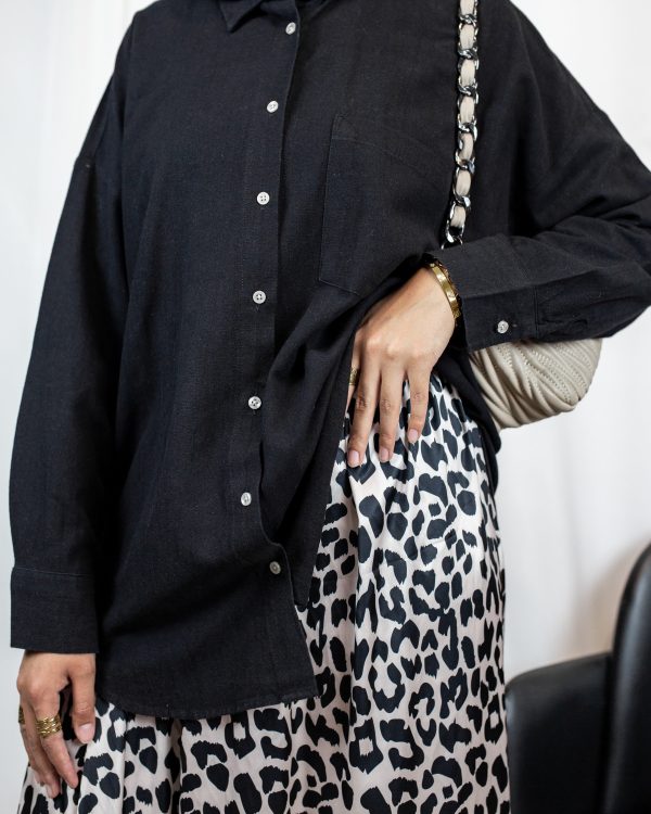 Tiger black 7 Nilly Satin Skirt – Animal Print