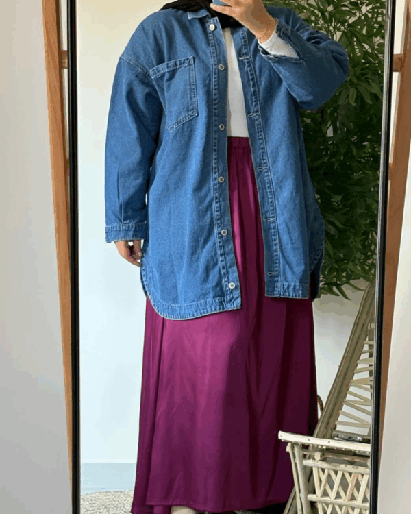 21 Magda Denim Oversize shirt β Deep Blue