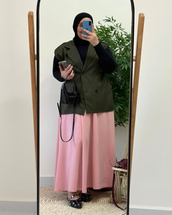 Farida Trench Vest – Dark Olive