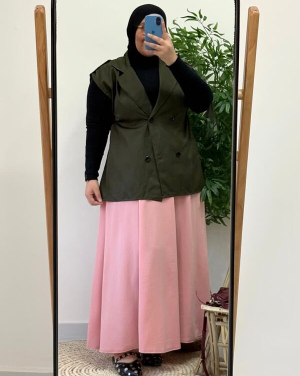 Farida Trench Vest – Dark Olive