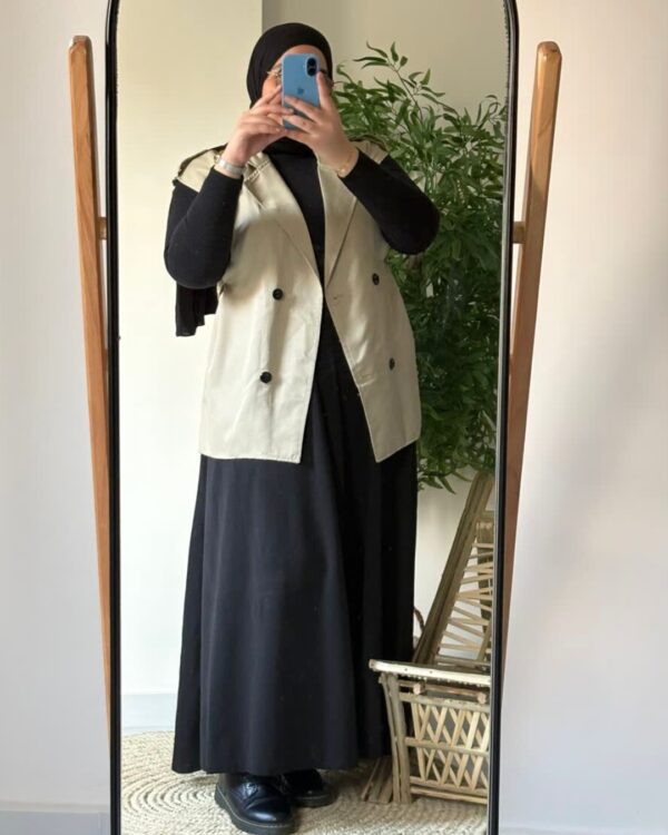 Sara Scuba Skirt (Curvy) – Black