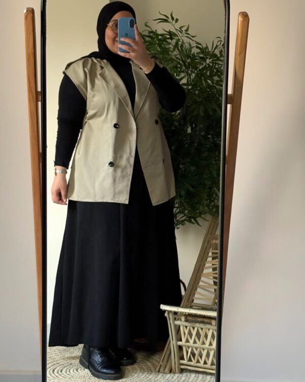 Sara Scuba Skirt (Curvy) – Black