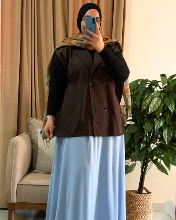 Sara Scuba Skirt (Curvy) – Baby Blue