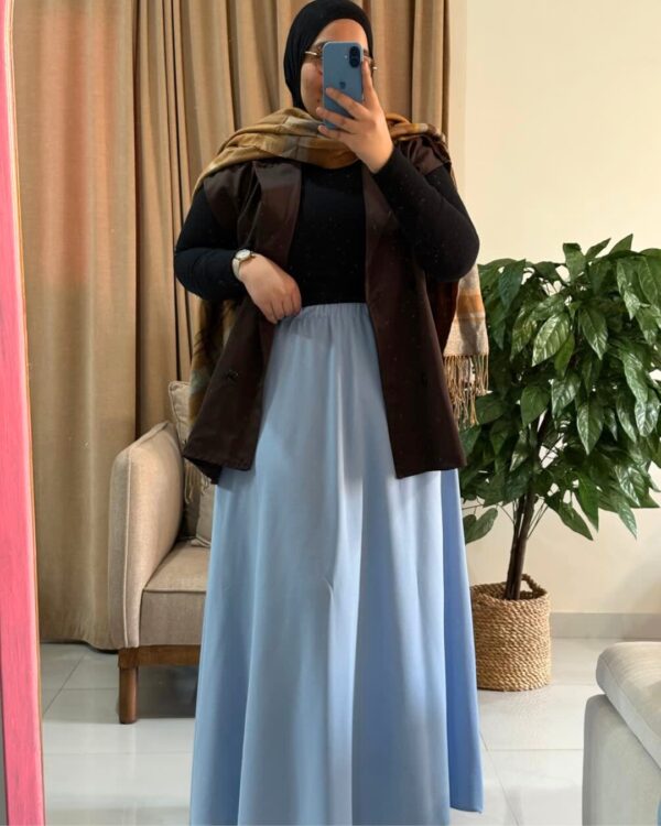 Sara Scuba Skirt (Curvy) – Baby Blue