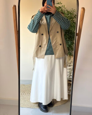 Sara Rosaline Skirt (Curvy) – White