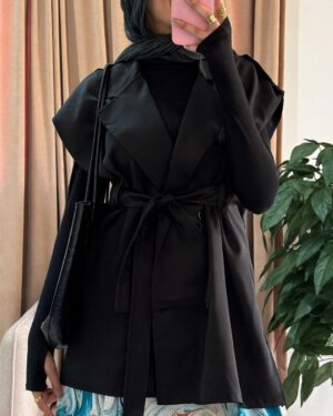 Farida Trench Vest – Black