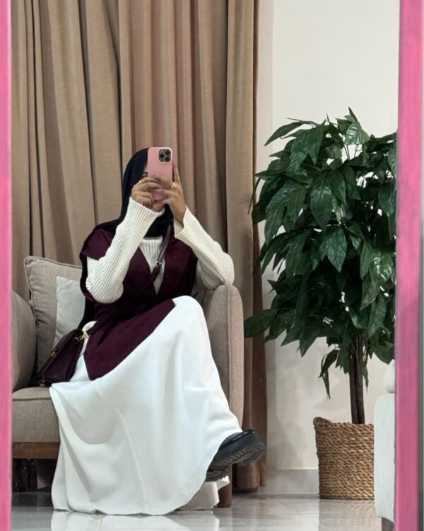 Farida Trench Vest – Burgundy