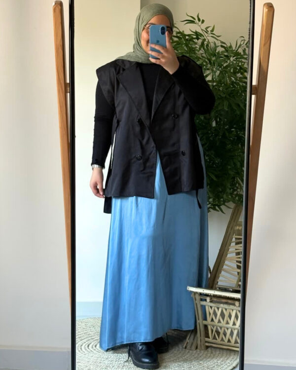 Curvy_trenchVest_Black1 Farida Trench Vest (Curvy) – Black