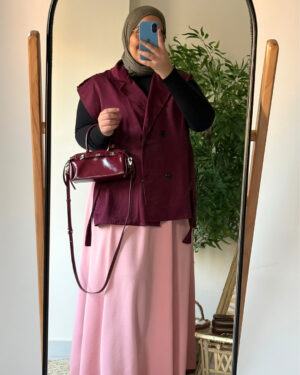 Sara Scuba Skirt (Curvy) – Pink