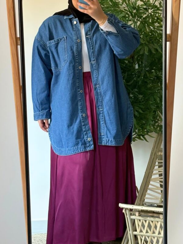 Magda Denim Oversize shirt (Curvy) – Deep Blue