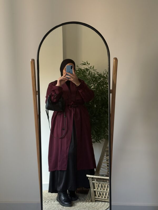 Hiedy Trench Coat  – Crimson