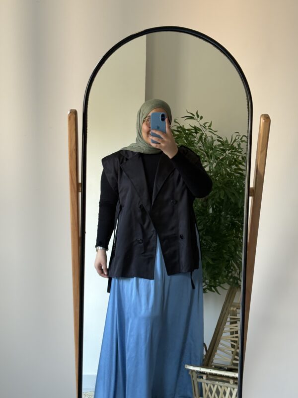 Nilly Satin Skirt (Curvy) – Baby Blue