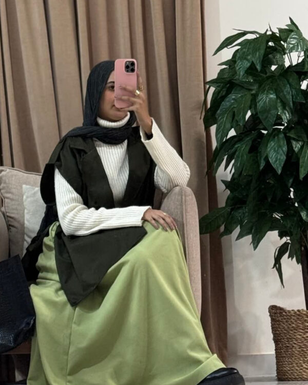 Farida Trench Vest – Dark Olive