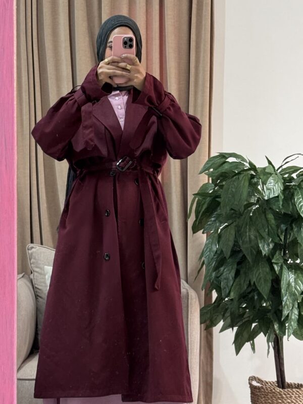 Hiedy Trench Coat  – Crimson