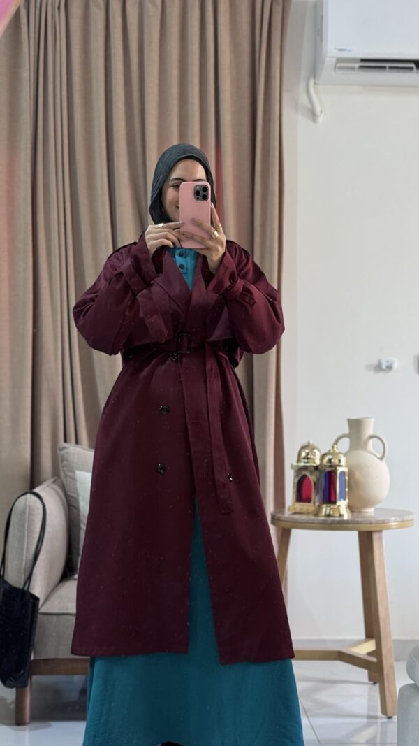 Hiedy Trench Coat  – Crimson